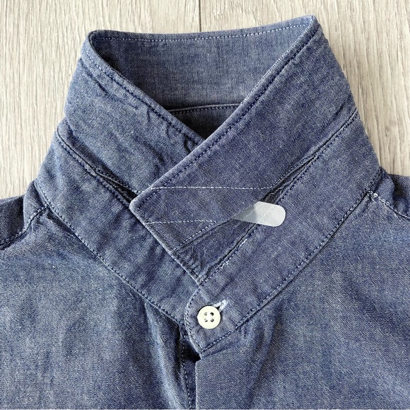 Emile Lafaurie Paris Slim Chambray Shirt - Picture 7 of 8